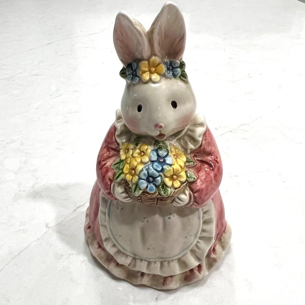 Easter Bunny Porcelain Rabbit Figurine Cottagecore Vintage